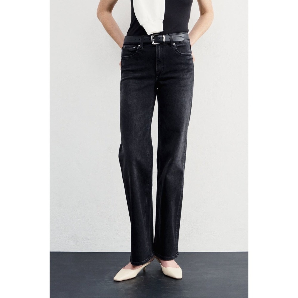 AYR The Secret Sauce Size 28S Date Night Black Wide Leg High Rise Jeans